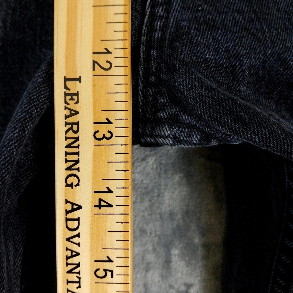 Abercrombie & Fitch Jeans Womens 16 Black 90s Straight Ultra High‎ Rise Ripped - Picture 5 of 10